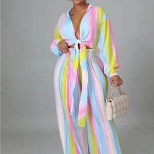 Rainbow pant sets, available in Small-XLarge